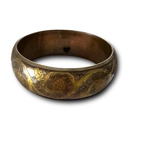 Vintage Brass Bangle Bracelet